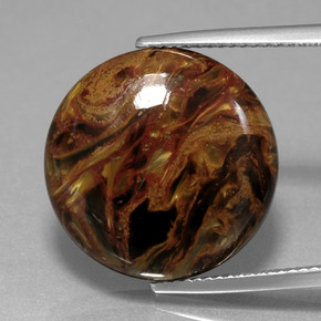 Pietersite Multicolore naturale da 14.65 ct, Taglio rotondo, Opaco