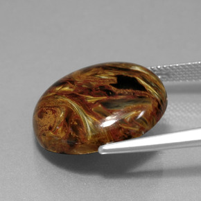Pietersite Multicolore naturale da 14.65 ct, Taglio rotondo, Opaco
