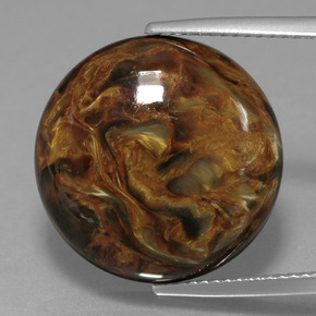 Pietersite Multicolore naturale da 15.43 ct, Taglio rotondo, Opaco