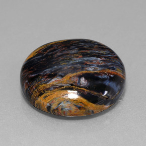Pietersite naturale multicolore da 13,82 ct, taglio rotondo, opaco