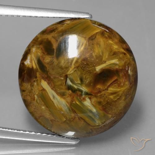 15.32ct Naturale Multicolore Pietersite, Rotondo, Opaco