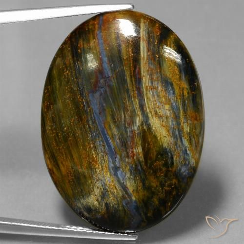 23.40ct Naturale Multicolore Pietersite, Ovale, Opaco