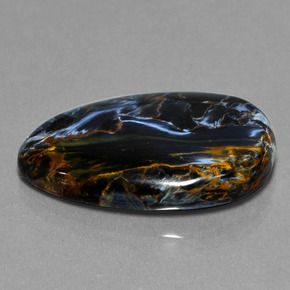 Pietersite naturale multicolore da 30,52 ct, taglio a pera, opaco