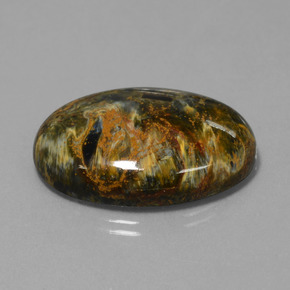 Pietersite naturale multicolore da 37,04 ct, taglio ovale, opaco
