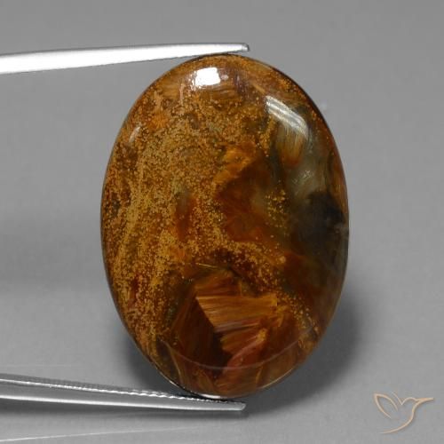 23.40ct Naturale Multicolore Pietersite, Ovale, Opaco