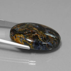 Pietersite naturale multicolore da 41,01 ct, taglio ovale, opaco