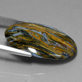 Pietersite Multicolore naturale da 26.41 ct, Taglio ovale, Opaco