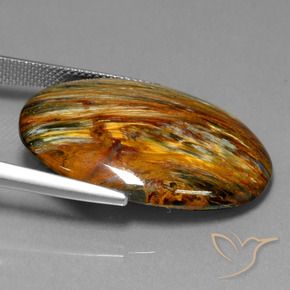 Pietersite Multicolore naturale da 24.96 ct, Ovale, Opaco