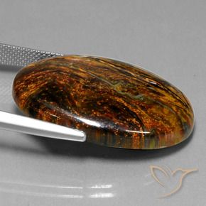 Pietersite Multicolore naturale da 27.91 ct, Ovale, Opaco