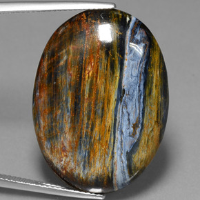 Pietersite Multicolore naturale da 27.95 ct, Taglio ovale, Opaco