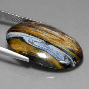Pietersite Multicolore naturale da 27.95 ct, Taglio ovale, Opaco