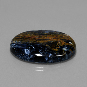 Pietersite naturale multicolore da 28,85 ct, taglio ovale, opaco