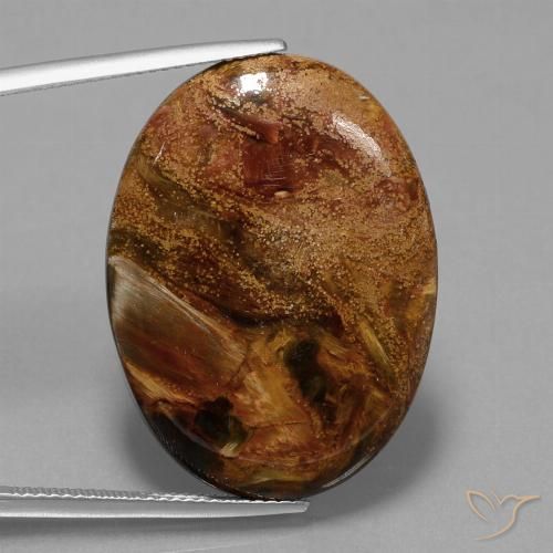 22.93ct Naturale Multicolore Pietersite, Ovale, Opaco