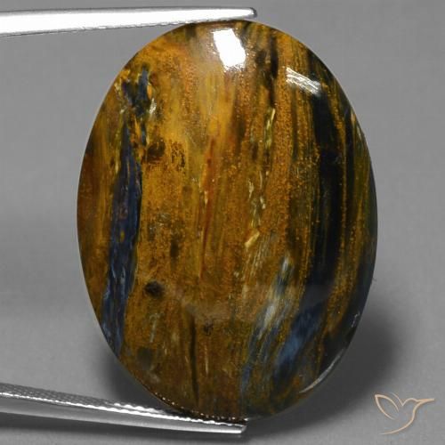 23.07ct Naturale Multicolore Pietersite, Ovale, Opaco
