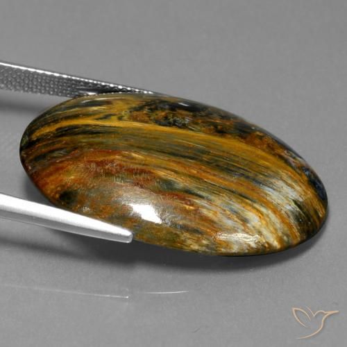 Pietersite Multicolore naturale da 24.82 ct, Ovale, Opaco