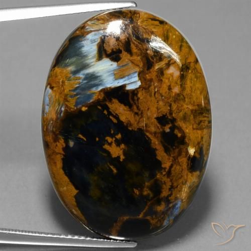 29.98ct Naturale Multicolore Pietersite, Ovale, Opaco