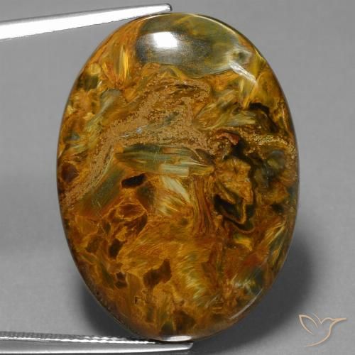 28.81ct Naturale Multicolore Pietersite, Ovale, Opaco