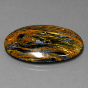 Pietersite naturale multicolore da 26,71 ct, taglio ovale, opaco