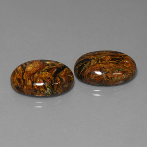Pietersite naturale multicolore da 26,37 ct, taglio ovale, opaco