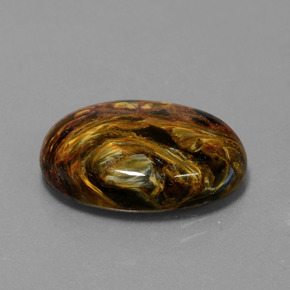 Pietersite naturale multicolore da 12,81 ct, taglio ovale, opaco