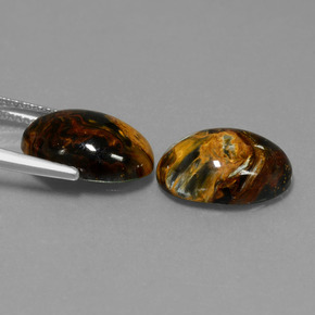 Gemme di Pietersite Multicolore naturale da 9.19 ct, Taglio ovale, Opaco