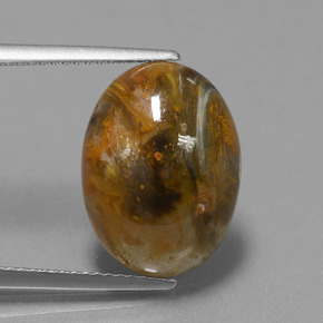 Pietersite Multicolore naturale da 6.69 ct, Taglio ovale, Opaco