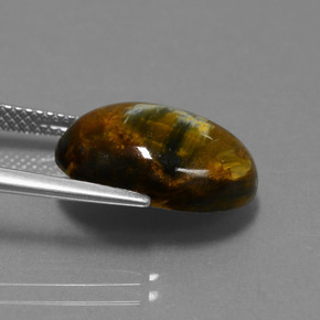Pietersite Multicolore naturale da 7.40 ct, Taglio ovale, Opaco