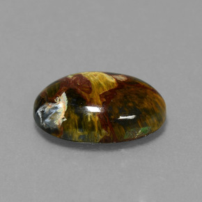Pietersite naturale multicolore da 4,21 ct, taglio ovale, opaco