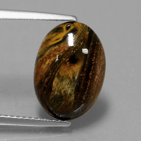Pietersite Multicolore naturale da 3.99 ct, Taglio ovale, Opaco