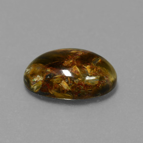 Pietersite naturale multicolore da 4,48 ct, taglio ovale, opaco