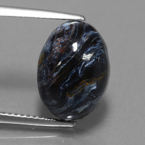 Pietersite naturale multicolore da 6,21 ct, taglio ovale, opaco