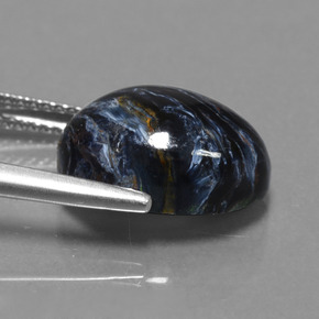 Pietersite naturale multicolore da 6,21 ct, taglio ovale, opaco