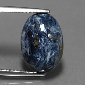 Pietersite naturale multicolore da 4,33 ct, taglio ovale, opaco