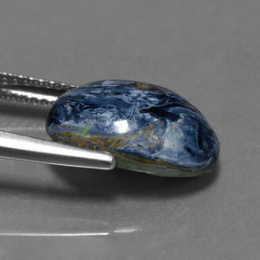 Pietersite naturale multicolore da 4,33 ct, taglio ovale, opaco