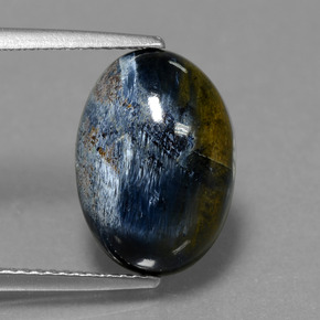 Pietersite naturale multicolore da 5,27 ct, taglio ovale, opaco
