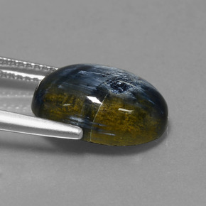 Pietersite naturale multicolore da 5,27 ct, taglio ovale, opaco