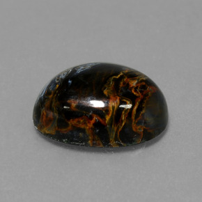 Pietersite naturale multicolore da 6,33 ct, taglio ovale, opaco