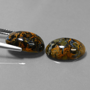 Pietersite naturale multicolore da  ct, taglio ovale, opaco
