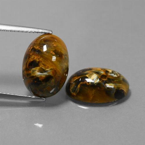 Gemme di Pietersite Multicolore naturale da 9.38 ct, Taglio ovale, Opaco