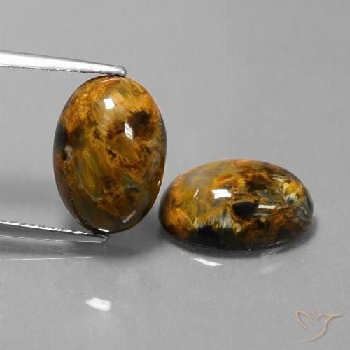 9.70ctw Naturale Multicolore Pietersite, Ovale, Opaco