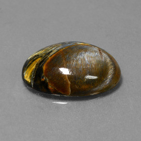 Pietersite naturale multicolore da 6,62 ct, taglio ovale, opaco