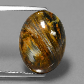 Pietersite Multicolore naturale da 7.17 ct, Taglio ovale, Opaco
