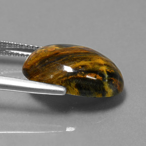 Pietersite Multicolore naturale da 7.17 ct, Taglio ovale, Opaco