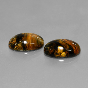 Gemme di Pietersite Multicolore naturale da  ct, Taglio ovale, Opaco