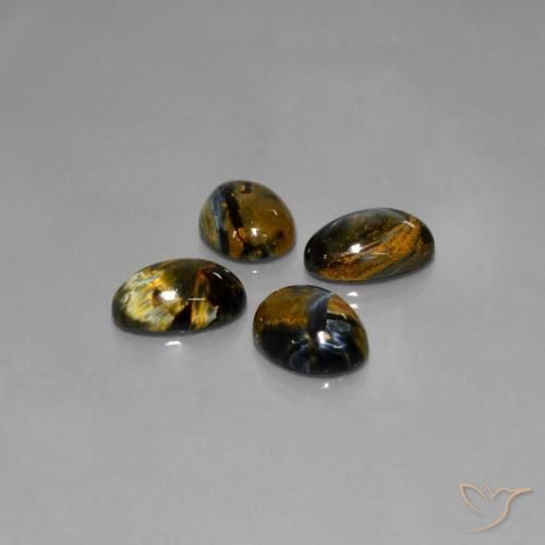 Gemme di Pietersite Multicolore naturale da 19.27 ct, Taglio ovale, Opaco