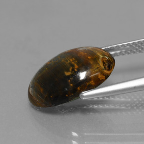 Pietersite Multicolore naturale da 3.83 ct, Taglio ovale, Opaco