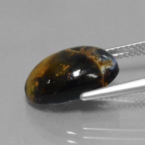 Pietersite naturale multicolore da 4,99 ct, taglio ovale, opaco
