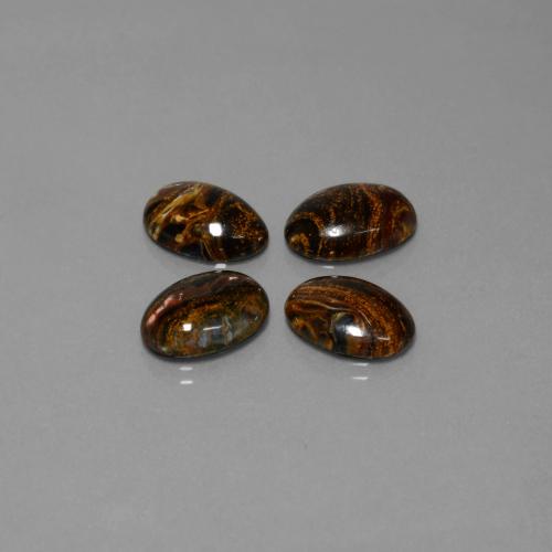 Gemme di Pietersite Multicolore naturale da 15.49 ct, Taglio ovale, Opaco