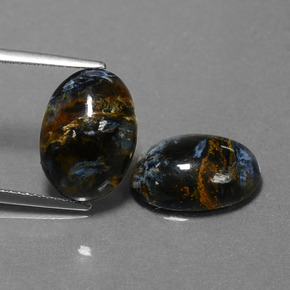 Pietersite naturale multicolore da  ct, taglio ovale, opaco