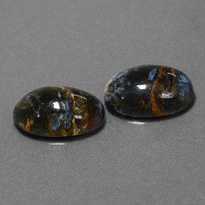 Pietersite naturale multicolore da  ct, taglio ovale, opaco